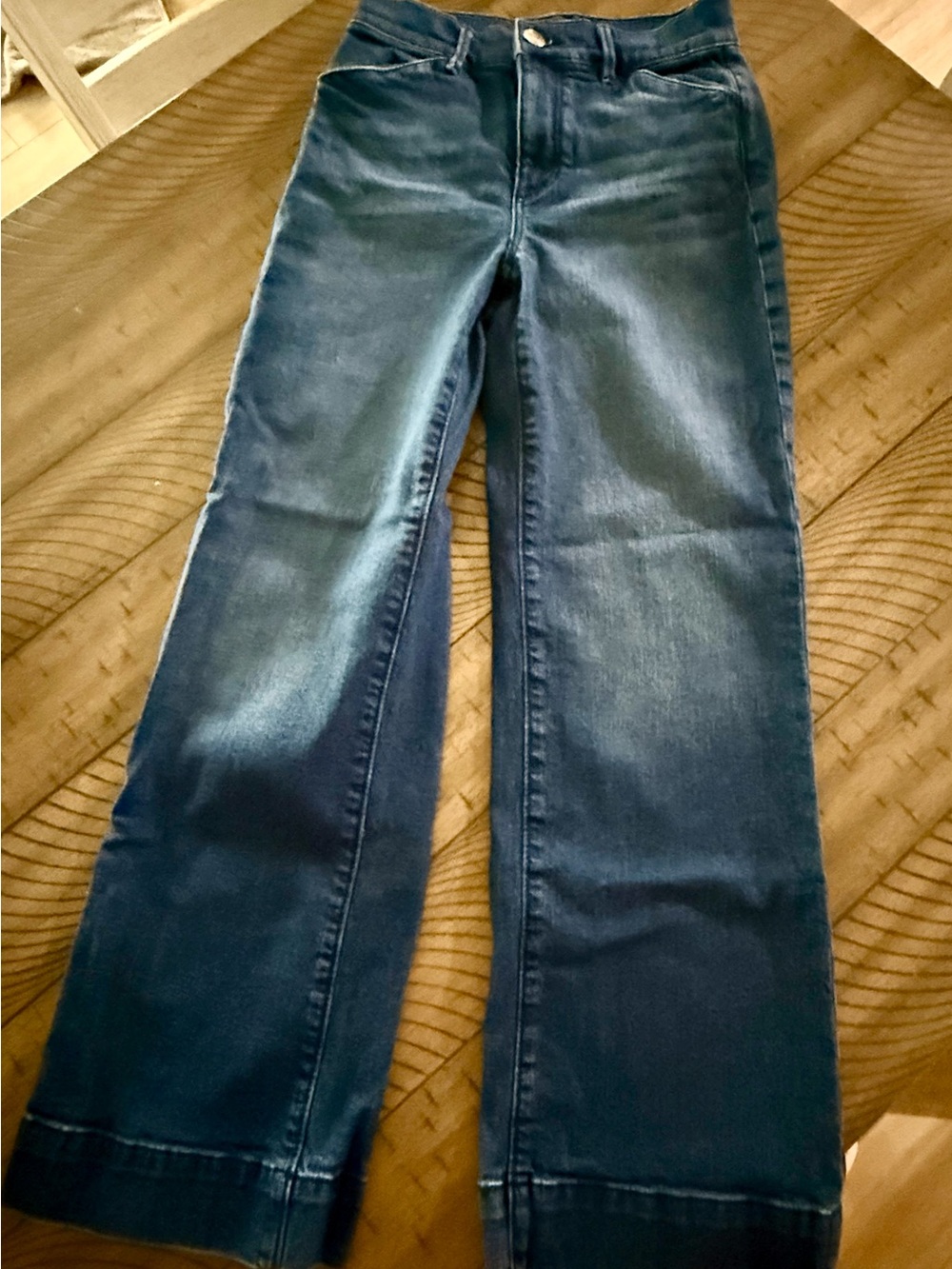 LOFT Wide-Leg Dark Blue Jeans